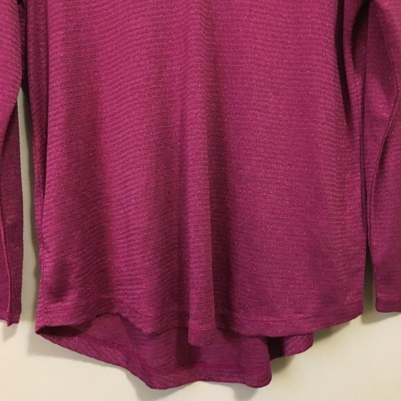 NWT Love & Legend Sparkly Cross Collar Dark Pink Fashion Top - Picture 4 of 15
